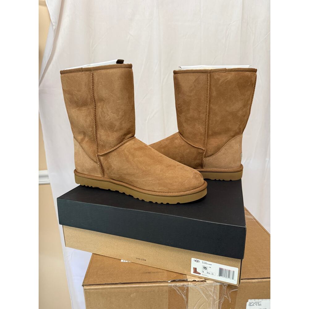Mens Ugg Classic Short Boots Chestnut 15 New